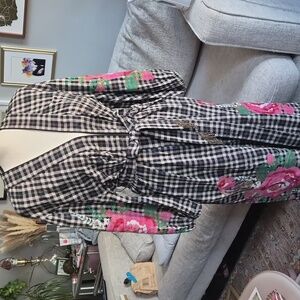 FARM Rio Floral & Gingham Duster Belted Kimono